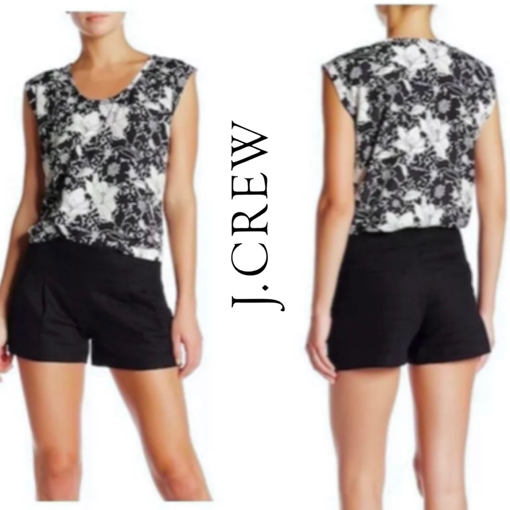 💎J crew factory black linen blend shorts